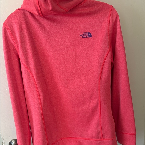The North Face Womens Hooded Pullover Sweatshirt Size L Neon Pink - Picture 9 of 15